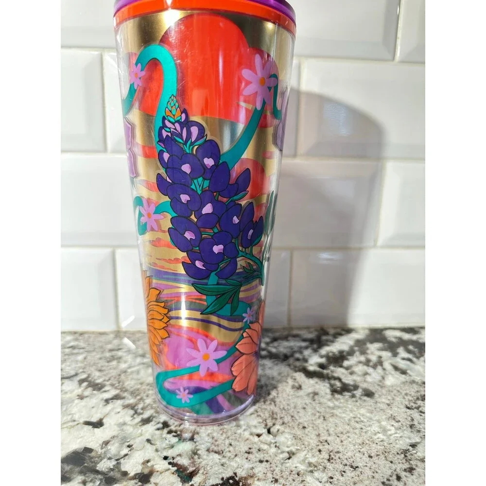 Starbucks Hamilton Texas Wildflowers 24 Oz. Tumbler NWOT